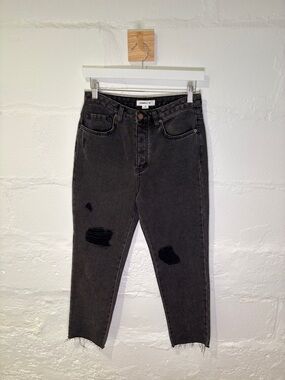 O'Neill Charcoal Black Distressed Cropped Jeans